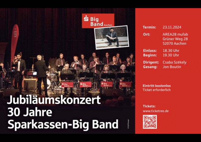 30 Jahre Sparkassen Big Band - Jubiläumskonzert in der Area 28